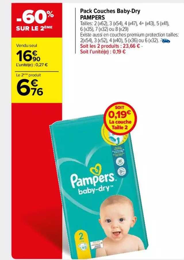 pack couches baby-dry pampers