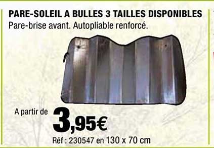 pare-soleil à bulles 3 tailles disponibles