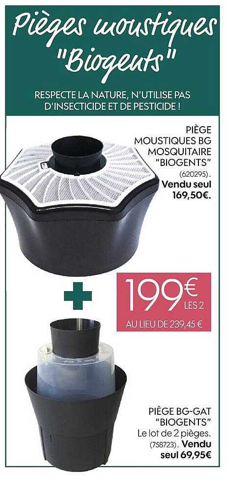 Pièges Moustiques Bg Mostiquaire Biogents + Pièce Bg-gat Biogents