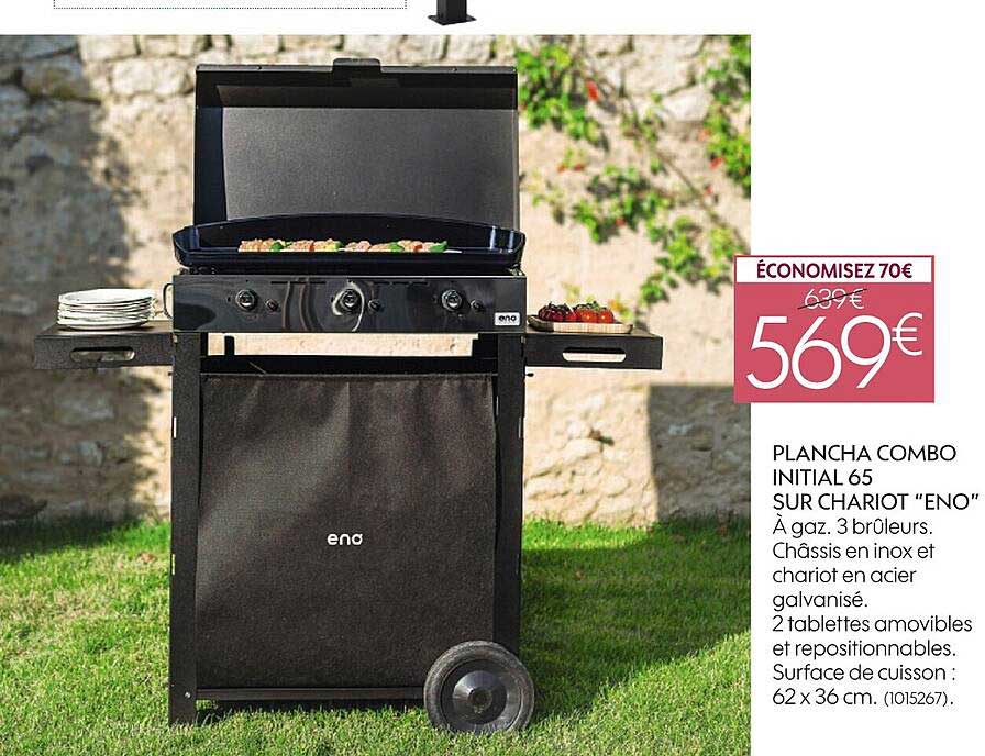 plancha combo initial 65 sur chariot eno