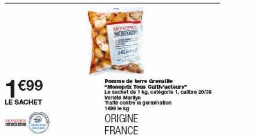 pomme de terre grenaille monoprix tous cultiv'acteurs