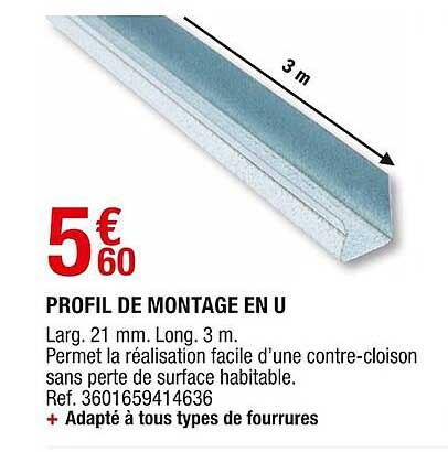 profil de montage en u