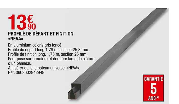 profilé de départ et finition «neva»