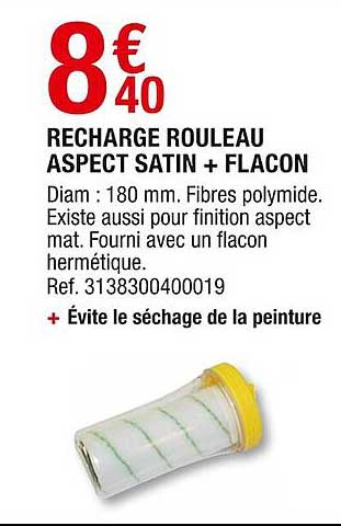recharge rouleau aspect satin + flacon