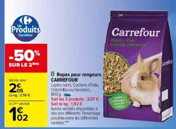 repas pour rongeurs carrefour