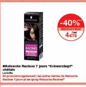 retouche racines 7 jours schwarzkopf châtain