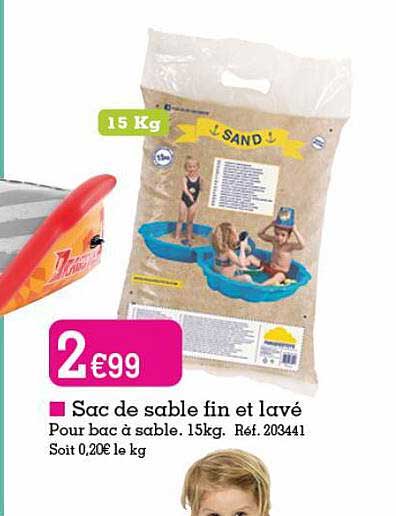 sac de sable fin et lavé