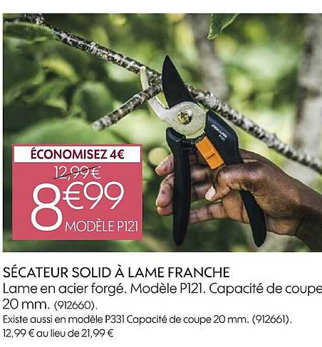 sécateur solid à lame franche