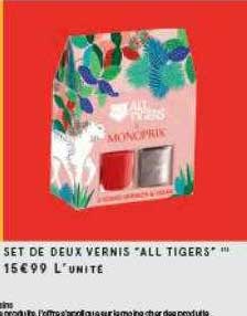 set de deux vernis all tigers