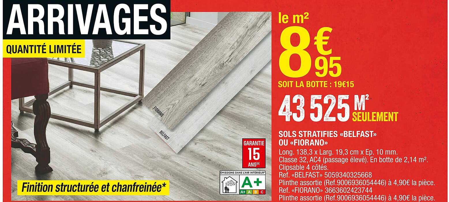 sols stratifiés «belfast» ou «fiorano»