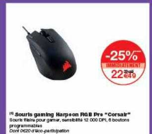 souris gaming harpeon rg b pre corsair
