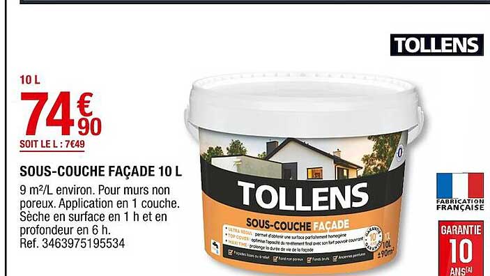 sous-couche façade 10 l tollens