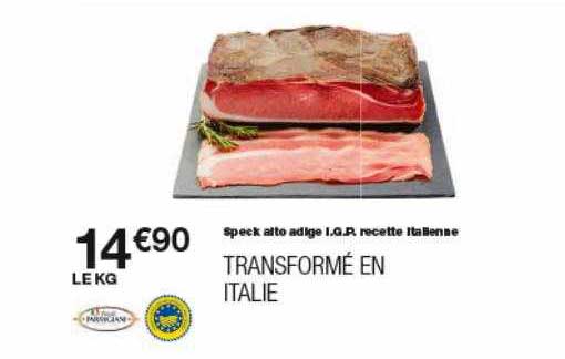 speck alto adige i.g.p. recette italienne