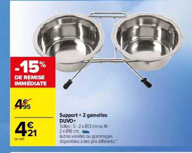 support + 2 gamelles duvo+