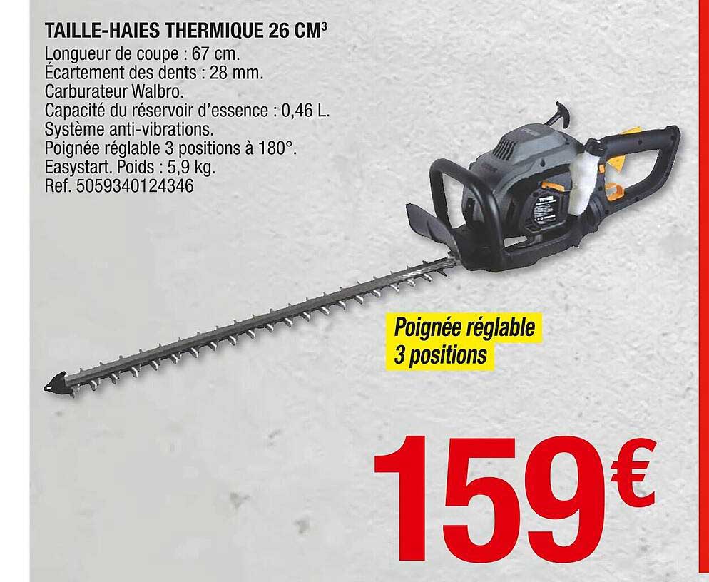 taille-haies thermique 26 cm3
