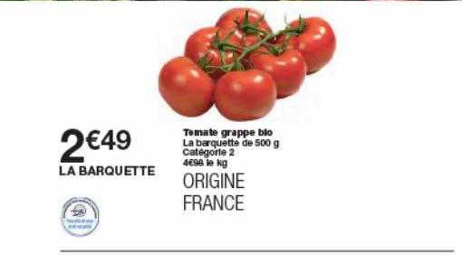 Tomate Grappe Bio