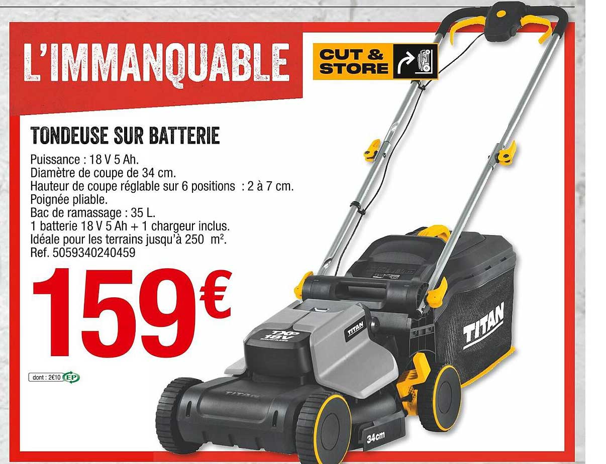 Tondeuse Sur Batterie Titan