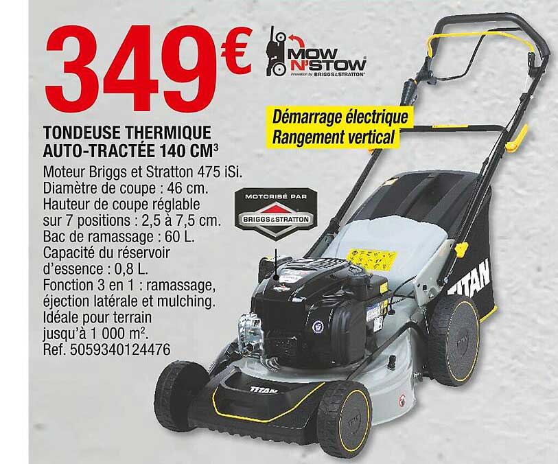 tondeuse thermique auto-tractée 140 cm3