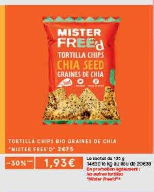 tortilla chips bio graines de chia mister free'd