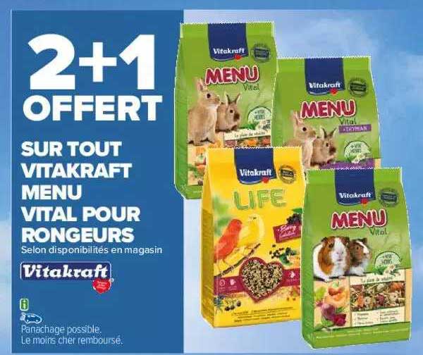 vitakraft menu vital pour rongeurs