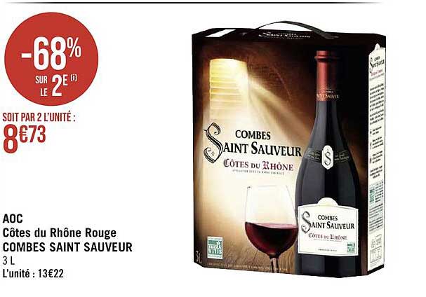 aoc côtes du rhône rouge combes saint sauveur