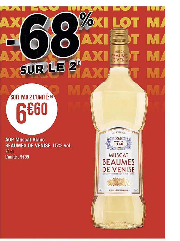 aop muscat blanc beaumes de venise 15% vol.