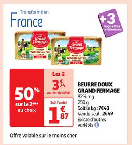 beurre doux grand fermage
