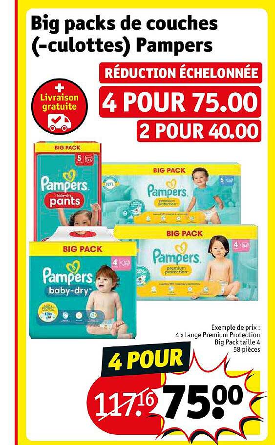 big packs de couches (-culottes) pampers