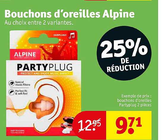 bouchons d'oreilles alpine
