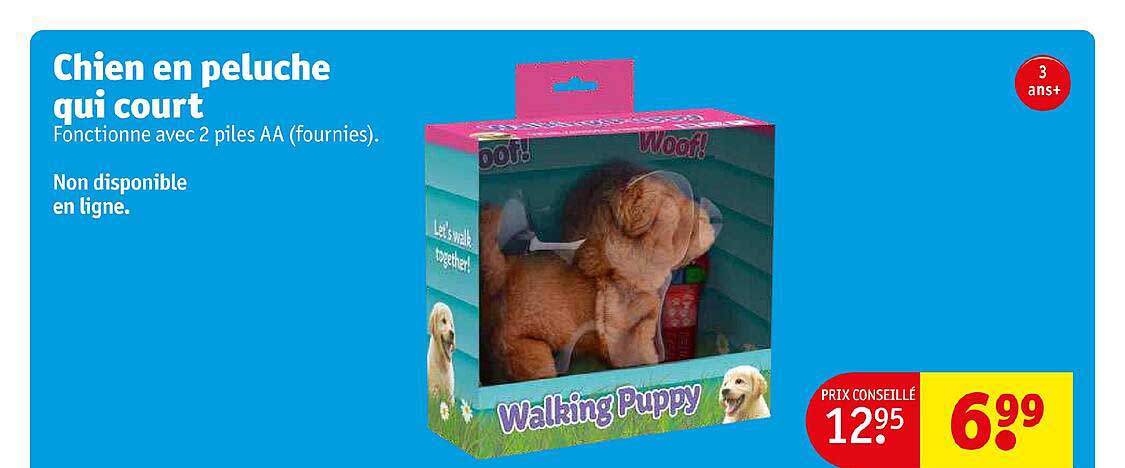 chien en peluche qui court