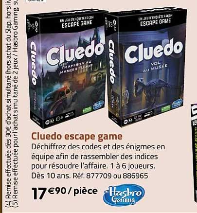 cluedo escape game hasbro gaming