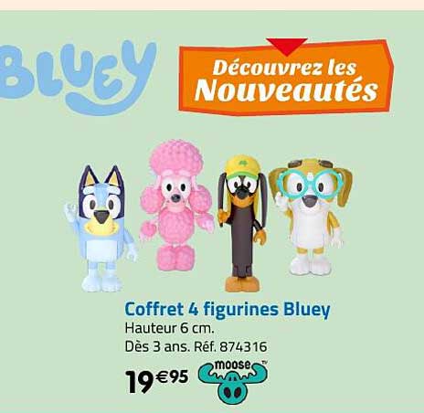 coffret 4 figurines bluey moose