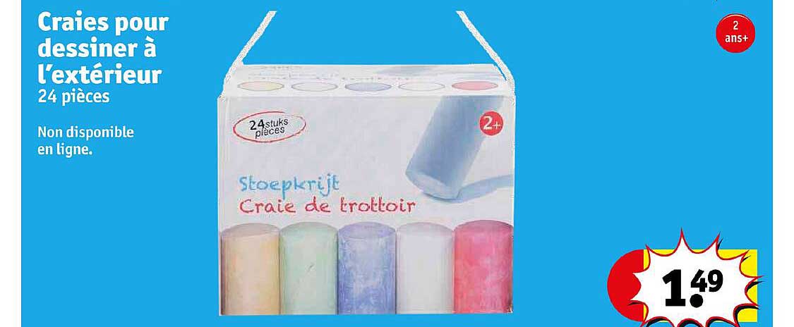 craies pour dessiner à l'extérieur
