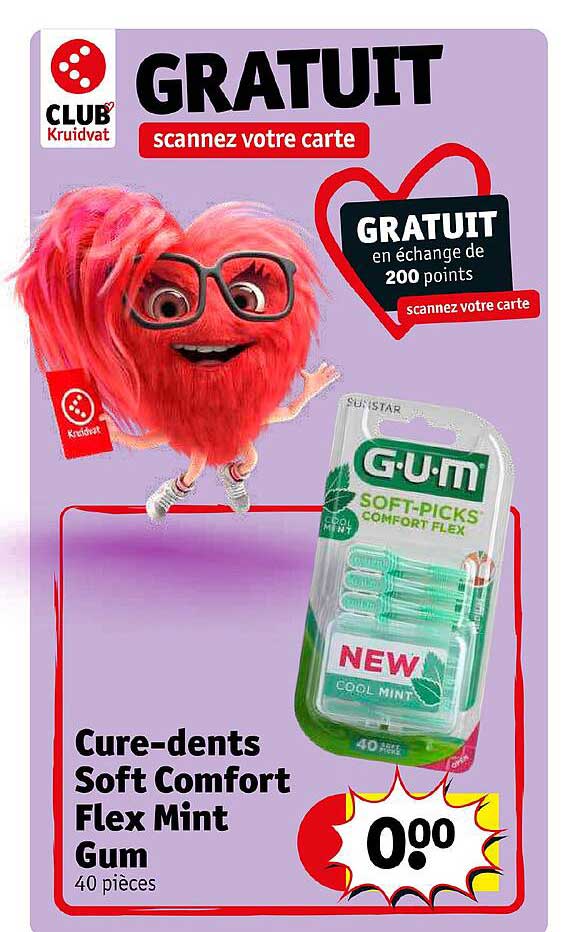 cure-dents soft comfort flex mint gum