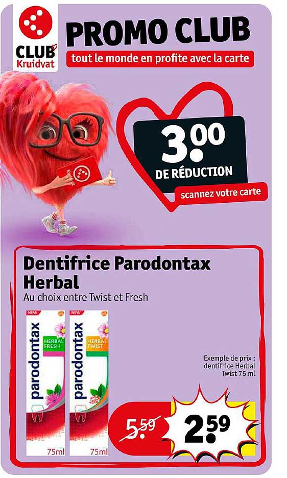 dentifrice parodontax herbal