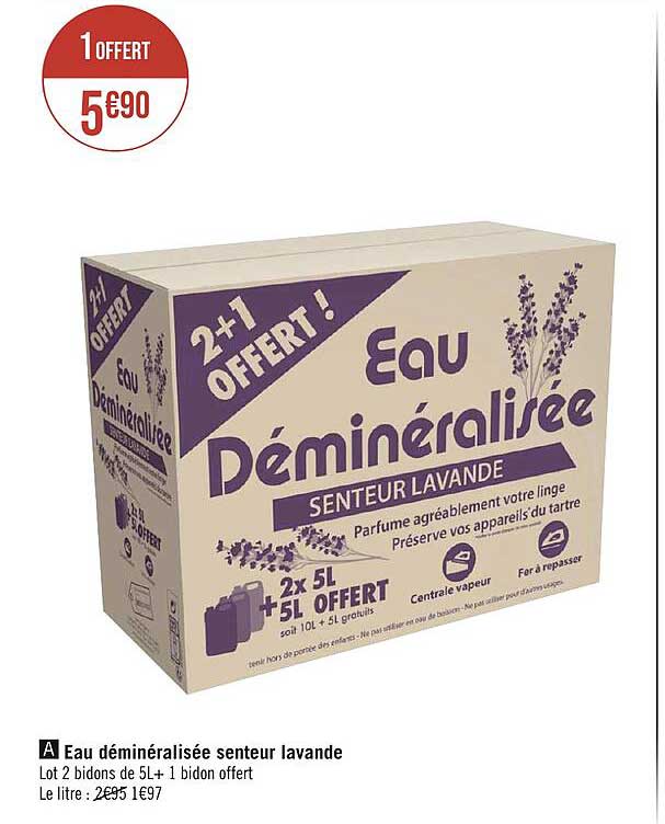 eau déminéralisée senteur lavande