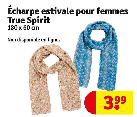écharpe estivale pour femmes true spirit