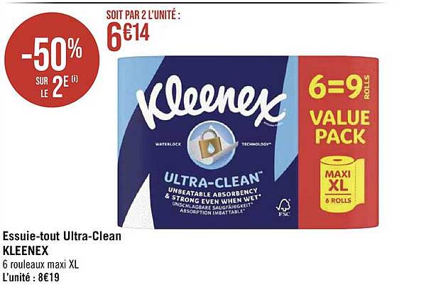 essuie-tout ultra-clean kleenex