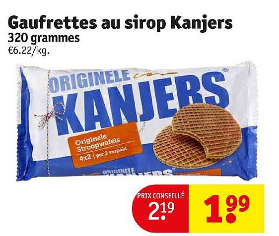 gaufrettes au sirop kanjers