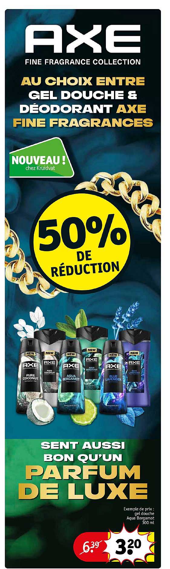 gel douche, déodorant axe fine fragrances