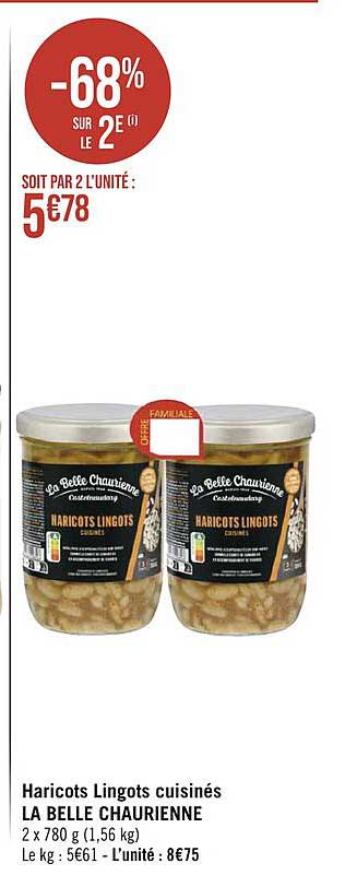 haricots lingots cuisinés la belle chaurienne