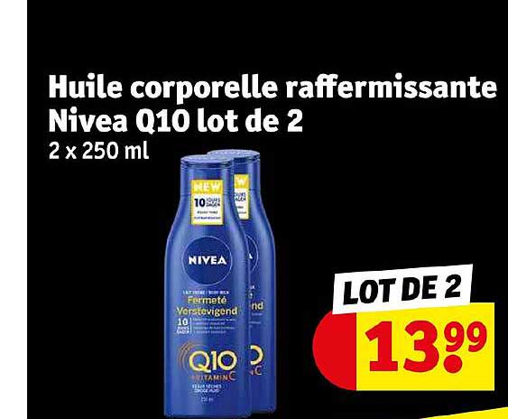 huile corporelle raffermissante nivea q10 lot de 2 2 x 250 ml