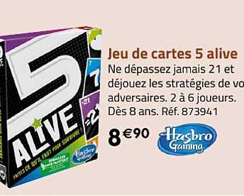 jeu de cartes 5 alive hasbro gaming