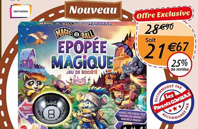 jeu de société epopée magique  magic ball asmodee