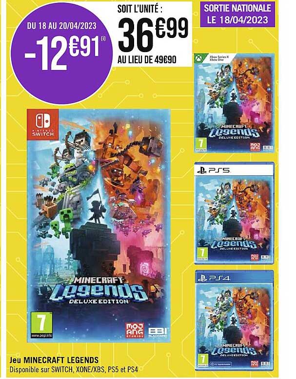 jeu minecraft legends