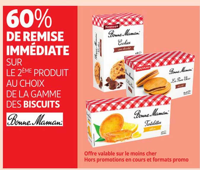 la gamme des biscuits bonne maman