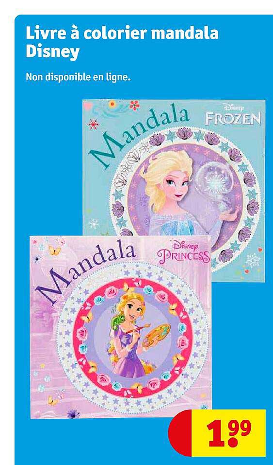 livre à colorier mandala disney