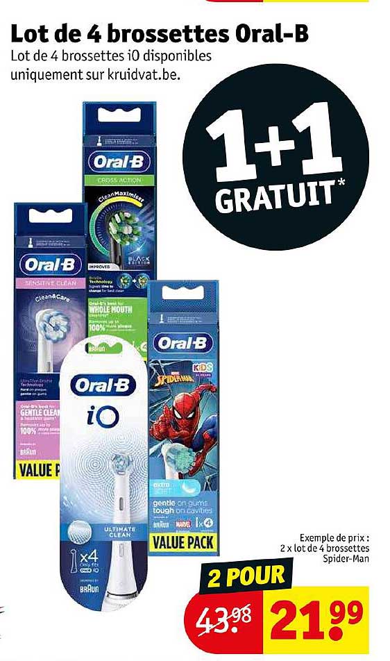 Lot De 4 Brossettes Oral-b
