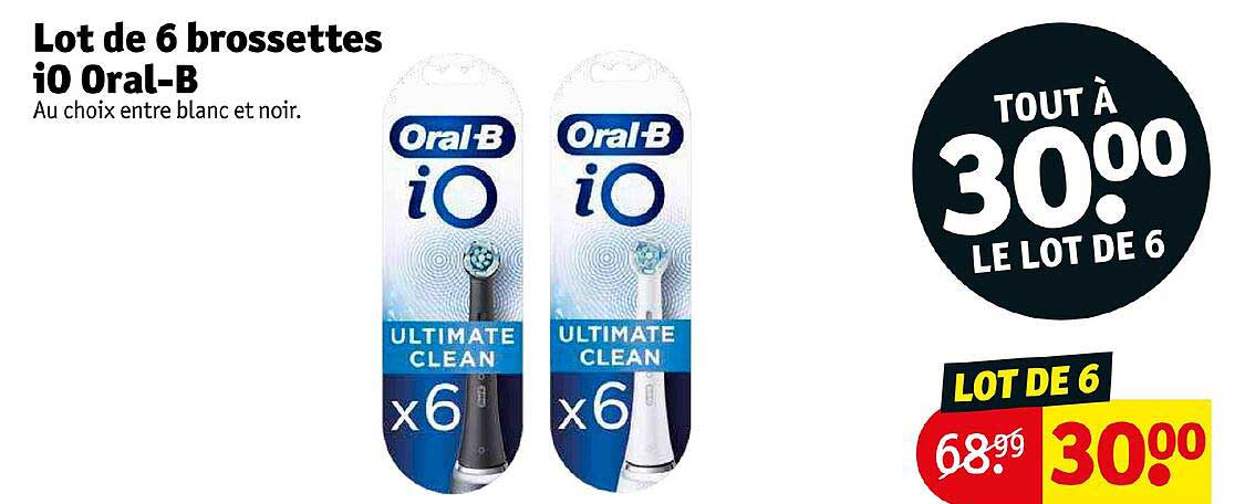 lot de 6 brossettes io oral-b