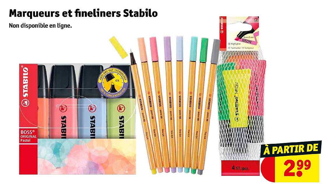 marqueurs et fineliners stabilo